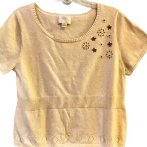 Christoper & Banks Hand Embroidered Sweater Large